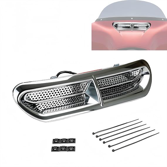 Motorcycle LED Fairing Vent Light, Windshield Vent Lights, Fits For 2014-2023 Harley Touring Street Glide, Electra Glide | Turn Signal Light & Running Light | Windshield Vent Trim