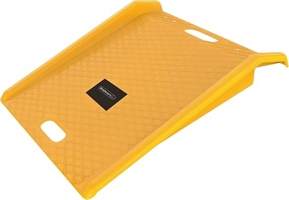 Curb Ramp - Heavy Duty, Portable Ramp with 1000lb Weight Capacity - for Furniture Dollies, Hand Trucks, or Moving Carts by Stalwart (Yellow)