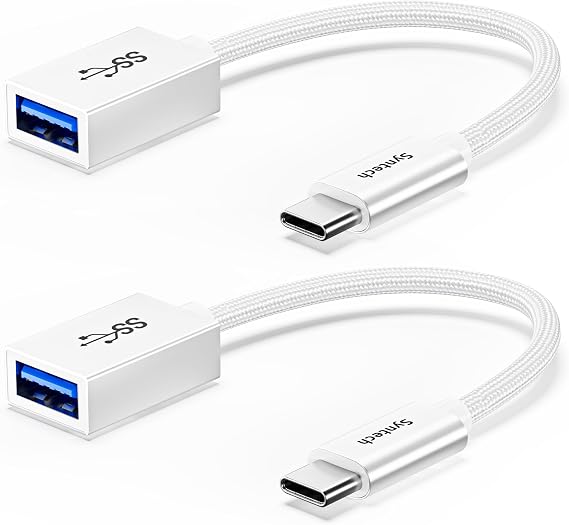 Syntech USB Type C to USB Adapter, Aluminum Alloy, Male to Female, 5 Gbps Transfer Speed, Compatible with iPhone, MacBook, iPad, Pixelbook, Dell, Surface, Lenovo, Samsung Galaxy