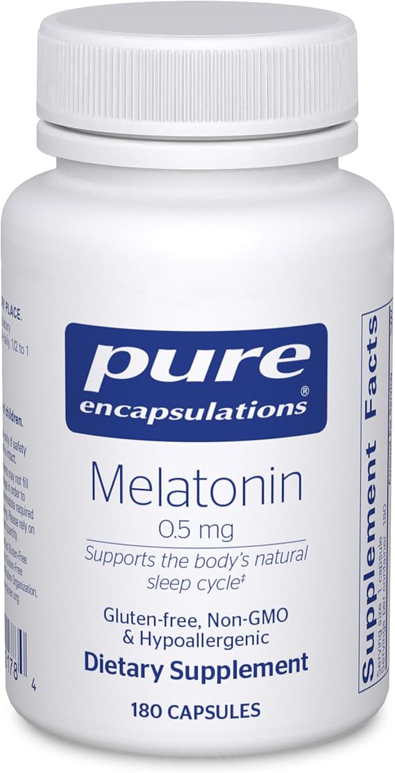 Pure Encapsulations Melatonin 0.5 mg, 180 Capsules