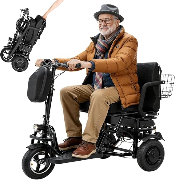 3 Wheel Mobility Scooter for Seniors Adults, 700W, 300 lbs