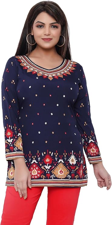 Maple Clothing Short Kurti Indian Tunics Women's Kurta Top India Apparel