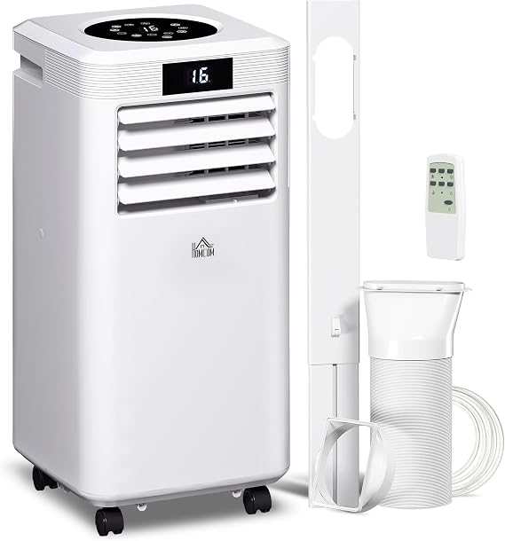 HOMCOM Air Conditioning Unit 10000 BTU, 4-in-1 Portable Air Conditioner [Energy Class A]