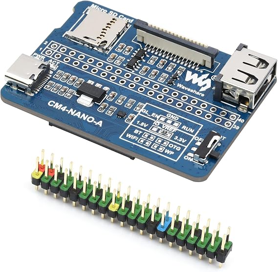 Waveshare Nano Base Board (A) for Raspberry Pi Compute Module 4 Same Size as The CM4 Base Board for Compute Module 4 Lite/eMMC
