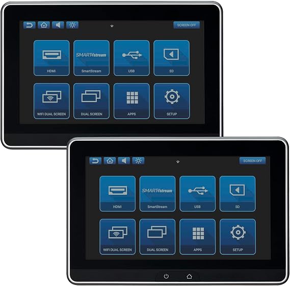 Audiovox AVXSB10MM2 Dual 10.1" Touchscreen Smart TV Digital Only Monitor Systems (No DVD)