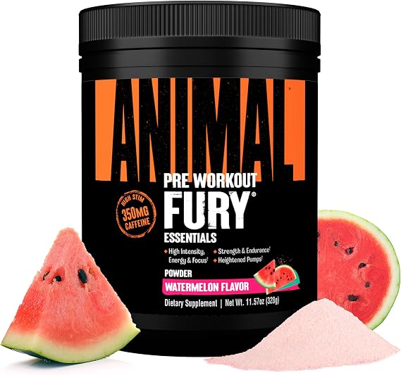 Animal Fury Advanced Pre Workout Powder | Watermelon 20 Serving