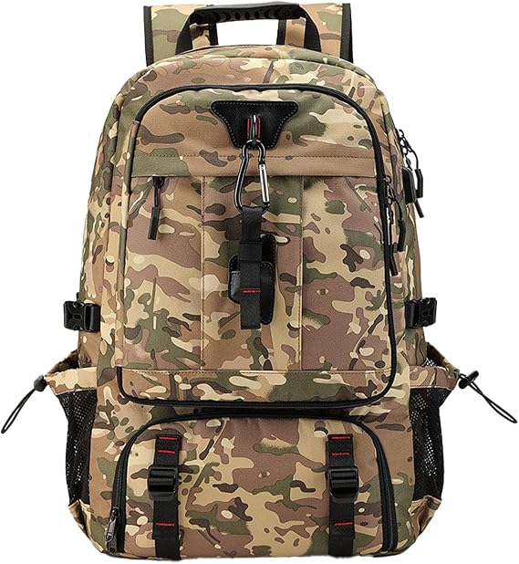 Large Capacity Hiking Backpack Outdoor Sports Travel Backpack for Men Women Waterproof Lightweight Wear-Resistant Shoulder Bag Suitable For Climbing Touring Expandable Capacity 60L Multicolor