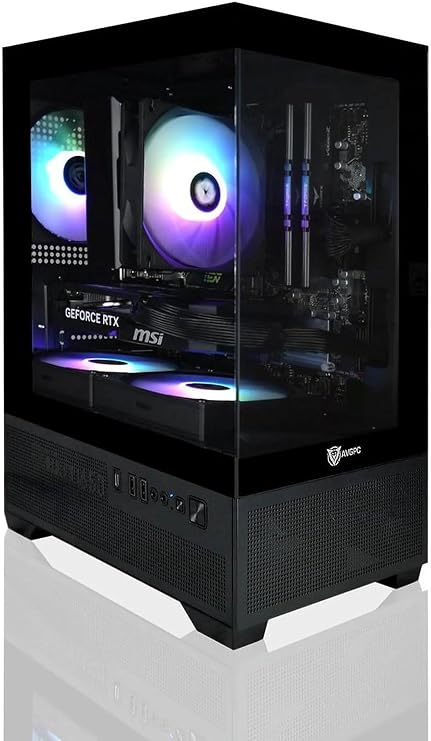 Mini-X Gaming PC - 4.2 GHz Max Boost AMD Ryzen 5 5500 6-Core 16-Thread CPU, RTX 3050 6GB Graphics Card, 16GB DDR4 3200, 500GB SSD Windows 11 AC WiFi