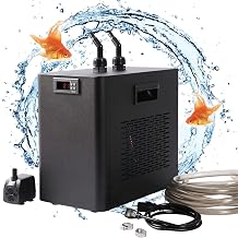 Aquarium Water Chiller Cooler 160L 300L 500L Marine Tank Chiller Water Cooling Machine Suitable Aquarium for Reef Coral Jellyfish Shrimp Water Plants,500L