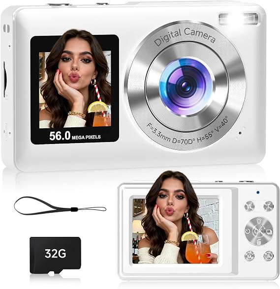 Digital Camera, 56MP Dual Screen Point