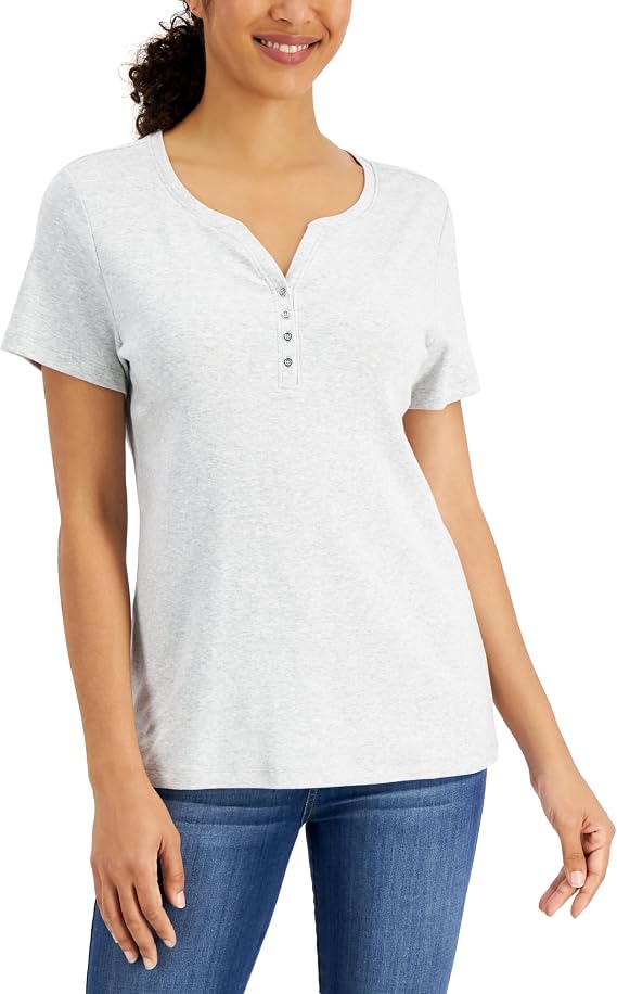 Short Sleeve Henley Top