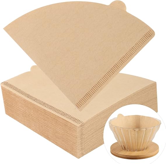 140 Pcs Coffee Filter Papers | Unbleached Compatible with Size 02 Filter Papers Compatible with Dripper Coffee Makers