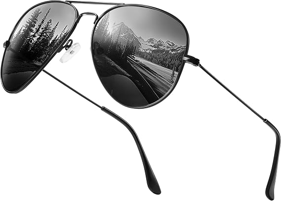 Classic Aviator Sunglasses for Men Womens Polarized UV Protection Driving Sunglasses