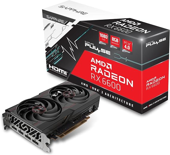 Sapphire PULSE Radeon RX 6600 8GB Graphics Board 11310-01-20G VD7869