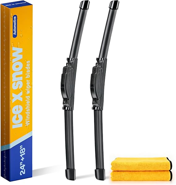 24"+18" Windshield Wiper Blades Replacement for Nissan Xterra 2015-25/ Frontier 2024-2005 /Pathfinder 2005-2012 OEM Quality Windshield Wipers with 15.7"*15.7" Towel- Pack of 2
