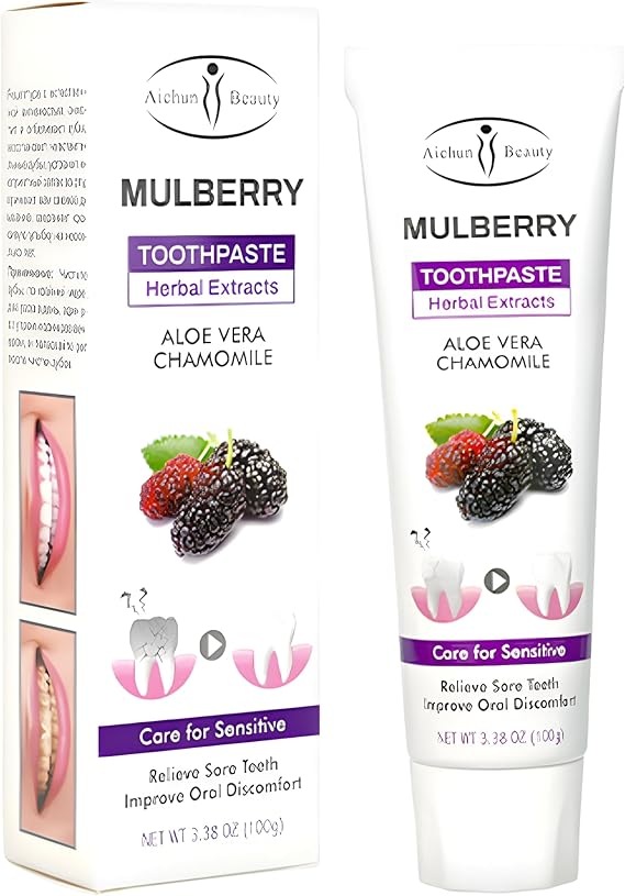 DISAAR BEAUTY Mulberry Toothpaste Aloe Chamomile Sensitive Teeth 100g
