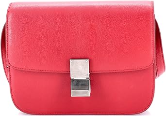 Pre-Loved Classic Box Bag Grainy Leather Medium, Pink