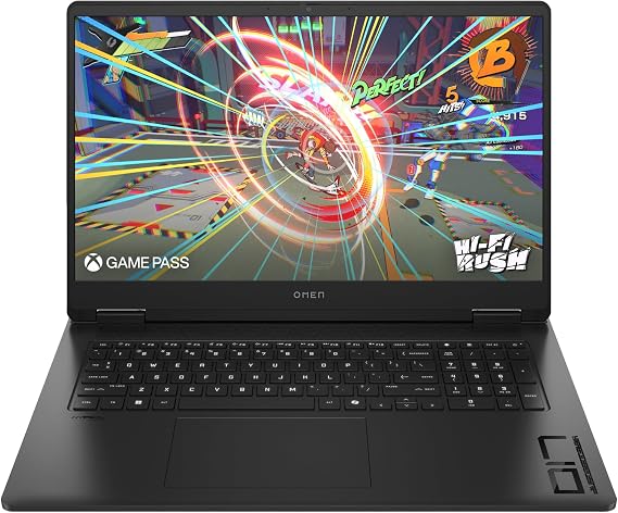HP Omen 17-BD100 Gaming Laptop, 2025, 17.3" 1920x1080 144Hz, AMD 10-Core Ryzen AI 9 365, NVIDIA GeForce RTX 5060, 32GB DDR5, 4TB SSD, Win11 Pro, RGB Backlit KB, Wi-Fi 6E, BT 5.3, 1080p Camera, Black