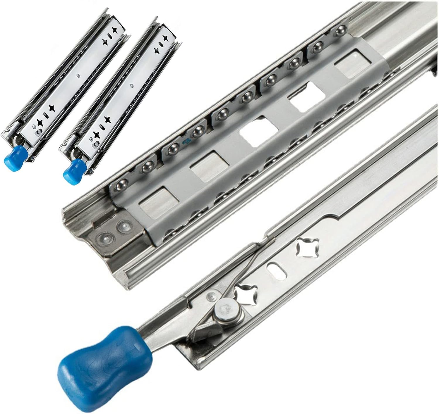 Gyken Industrial Drawer Slides Steel Runners Tool Box Sliding Rails Telescoping Easy to Install Full Extension Glides for Truck Factory Machinery Size : 760mm30inch
