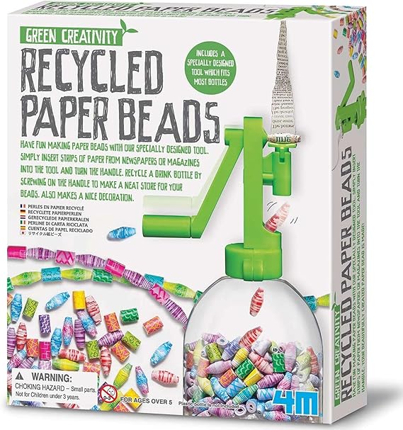 Rhode Island Novelty 4M Green Creativity Recycled Paper Beads Kit