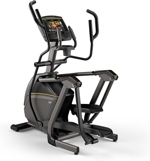 Matrix Fitness E50 Elliptical with XER | 10" Touchscreen (WiFi+BT) | Low Impact Workouts, Full Body Cardio, High Calorie Burn | Space Saving Compact Design, Suspension Elliptical