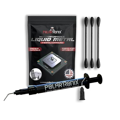 Meta Online 1.5 Grams Liquid Metal Thermal Compound - 130W/m'K Conductance - Thermal Grease - Ready to Apply for PS5 - CPU - GPU - Liquid Metal Thermal Paste