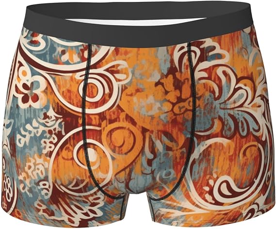 Mens Boxer Briefs Soft Stretchy Underwear for Men Bohemian Atlantic Multicolor Men's Underwear Boxer Briefs XL