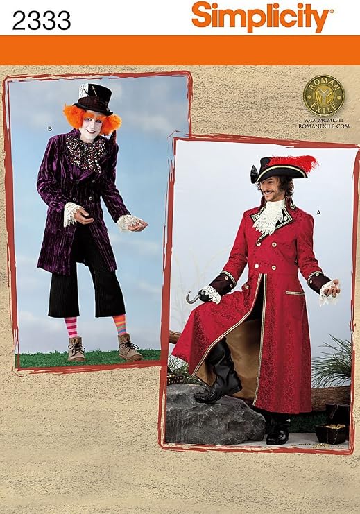 Simplicity Sewing Pattern 2333 Men's Costumes, BB (L-XL)