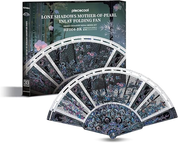 Piececool 3D Metal Puzzles for Adults,Folding Fan Metal Model Kits,Handheld Fan for Women,DIY Crafts for Adult Family Time,Home Decor Best Gifts