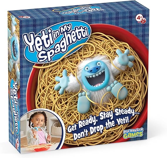 Yeti in My Spaghetti Board Game Kids Games, Family Game, Multi-Player, Board Games for Family Night, Preschool Toys, Hand-Eye-Coordination Game, Dont Drop Yeti, Ages 4+
