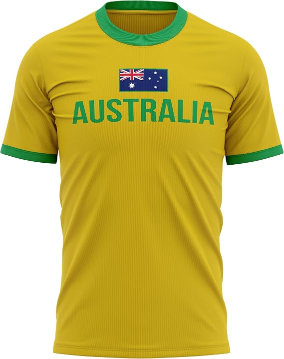 Australia Flag Mens T Shirt, Australian Football Shirt, Gifts for Australia Sports Fan, Commonwealth Competition Supporters Top
