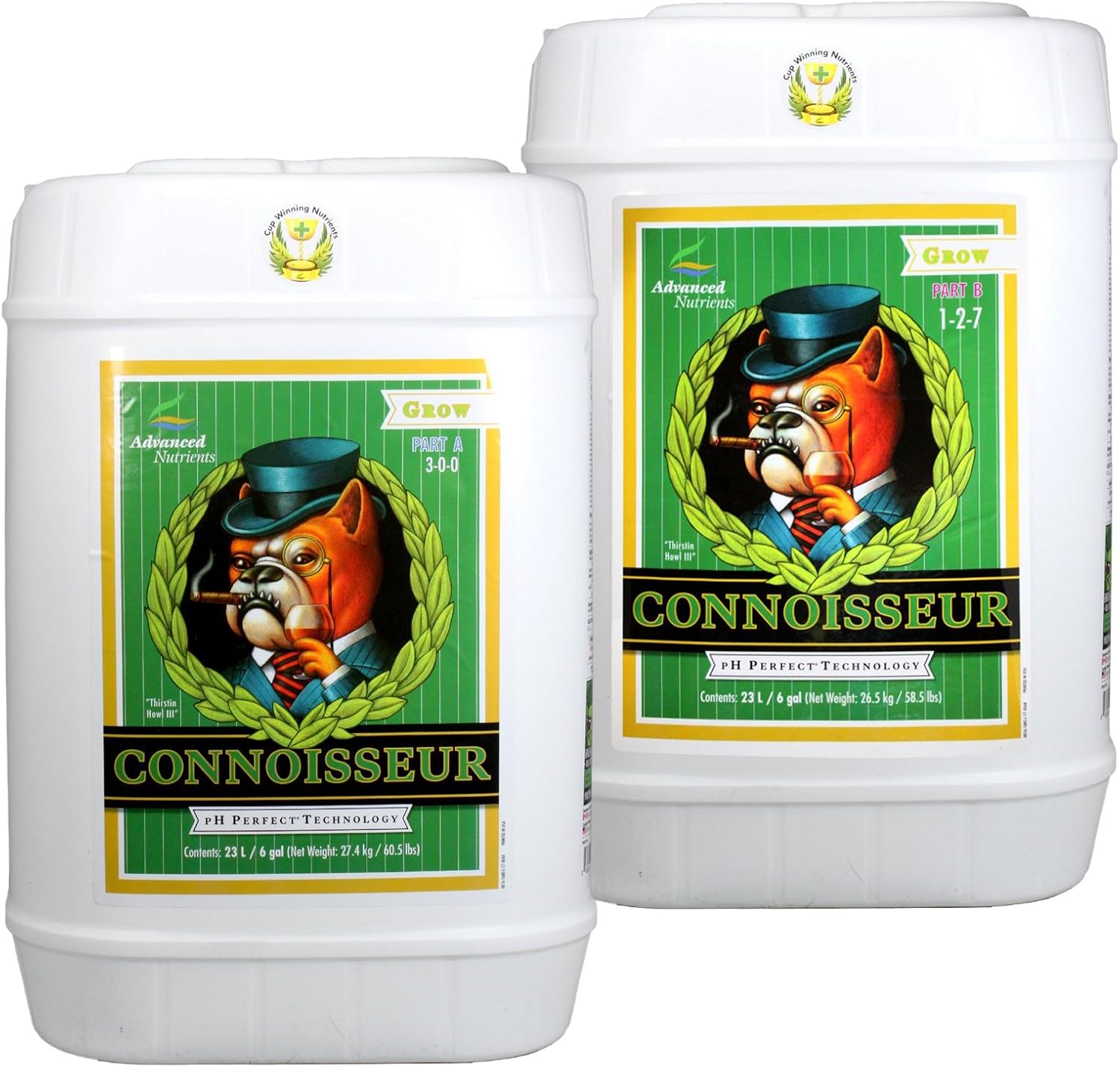 Advanced Nutrients pH Perfect Connoisseur Grow 2 Part A&B 23L Liter  6 Gallon