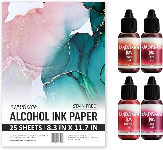 Alcohol Ink Set with Alcohol Ink Paper