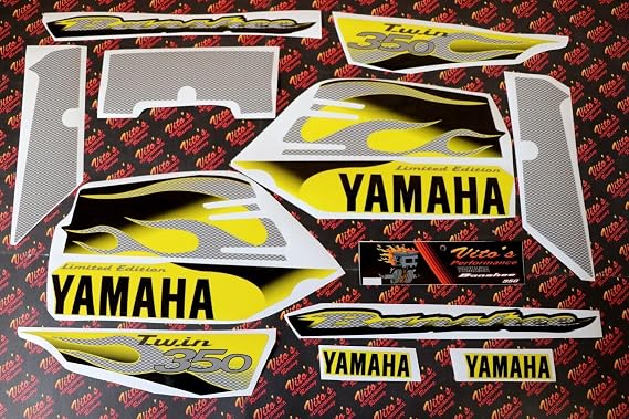 Vito's vinyl decal graphics kit 14MIL sticker fits Yamaha Banshee YELLOW BLACK 2003