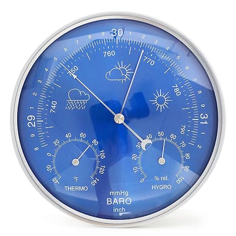 Traditional Weather Station Indoor,3-in-1 Barometer Thermometer Hygrometer