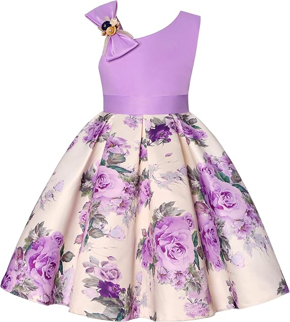 Girls Dress Sloping Shoulder Bridesmaid Wedding Children's Ball