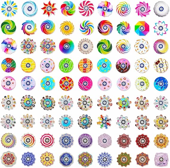 35 Pcs Fidget Spinners Bulk Toys, Acrylic. Party Bagfillers, Basket Fillers