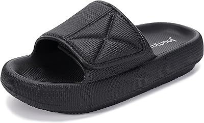 Joomra Slides for Women and Men Recovery Pillow Slippers Diabetic Sandals | Adjustable Strap | Dual Cushioned Thick Sole