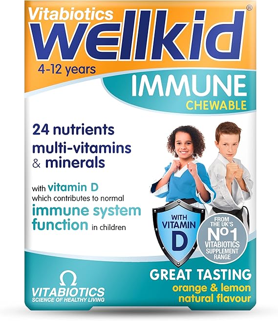 Vitabiotics Wellkid Immune Chewable 30 Tablets