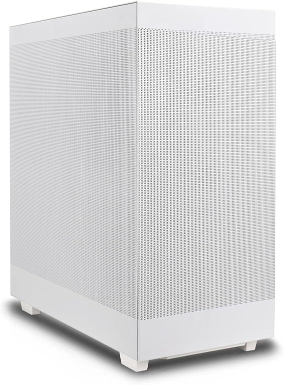 Rosewill Helium Flow White Mid Tower Computer Gaming Case, Mesh Panel, ATX, Tool-Less, High-Airflow, 1x 120mm PWM Fan