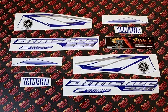 Vito's vinyl decal graphics kit 14MIL sticker fits Yamaha Banshee BLUE WHITE 2006