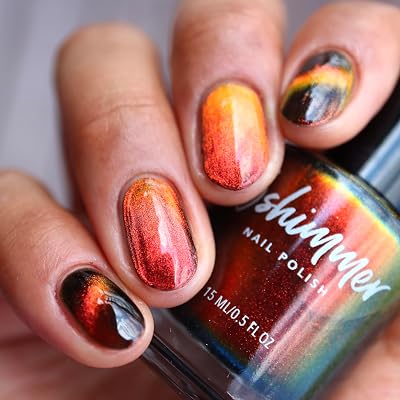 KBShimmer Heated Up Multichrome Magnetic Nail Polish 0.5 oz Full Sized Bottle