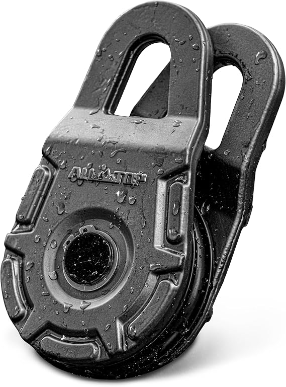 ALL-TOP Forged Snatch Block (18 Ton Work Load) Extreme Recovery Winch Pulley System for Synthetic Rope or Steel Cable, Forged E-Coated