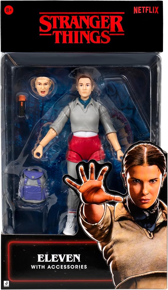 Stranger Things Eleven Upside Down Collector Figürü - 15,5 cm Yumuşak İyi Giysiler ve Benzersiz Aksesuarlarla Son Derece Detaylı Figür