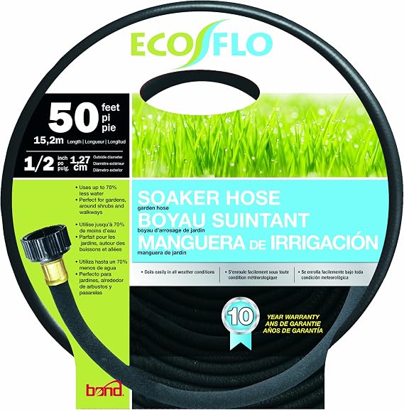 Bond Manufacturing 70280 Eco Flo 50-Feet by 1/2-Inch Soaker Garden Hose