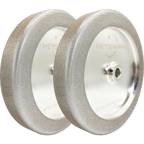 4 in 1 CBN Grinding Wheel 8 inch 180&320 Grit,1.25 Wide,5/8 Arbor,for Sharpening Woodturning ToolsHigh Speed Steel Tools (180&320 Grit)