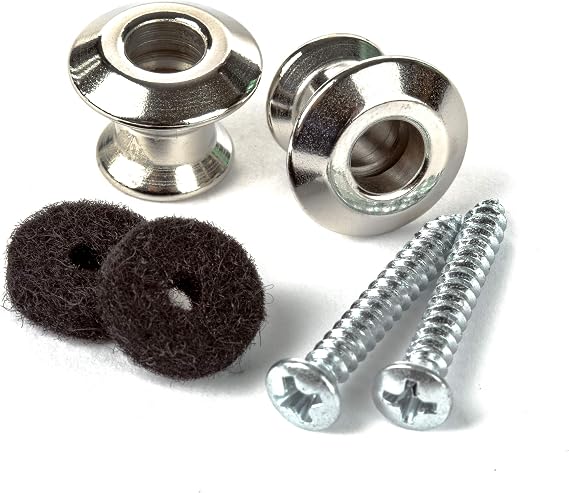Jim Dunlop Straplok Dual Design Strap Button Set - Nickel