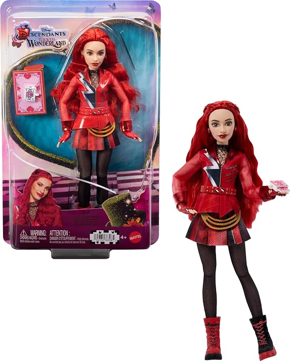 Mattel Disney Descendants: Wicked Wonderland, Red, Daughter of Queen of Hearts Fashion Doll, with Removable Outfit & Accessory, Inspired by the Movie