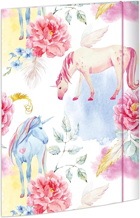 RNKVERLAG 45327 - Tekenmap eenhoorn 310 x 440 mm DIN A3, met elastische sluiting, 1 stuk