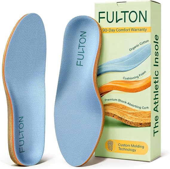 Fulton Women's Athletic Cork Custom Molding Insoles Designed w/Doctor